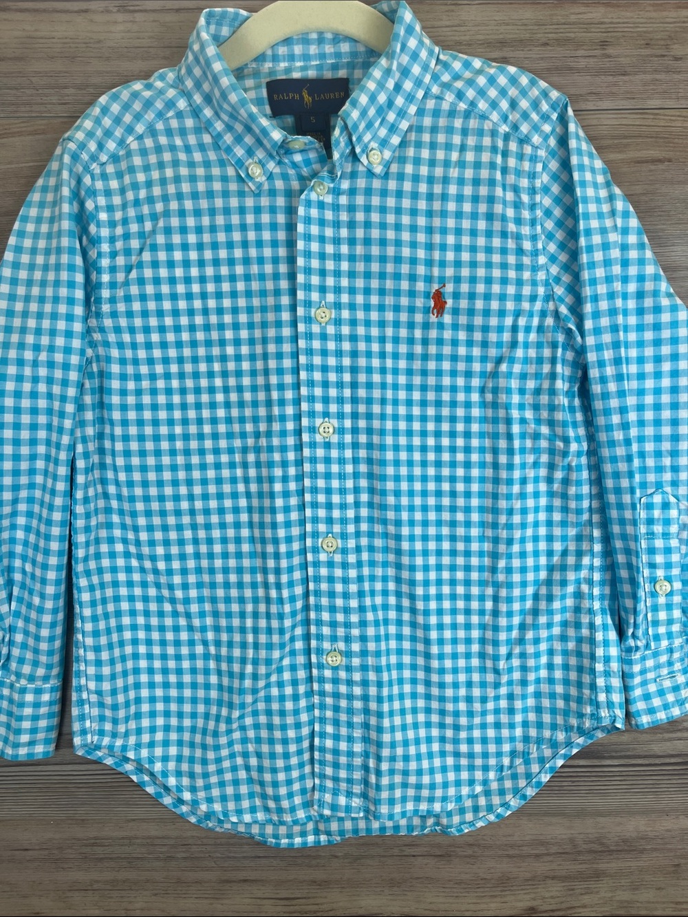 Boy's Polo Ralph Lauren 100% Cotton Gingham Button-Down Shirt Back to School